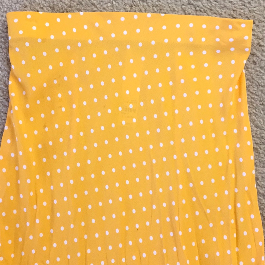 Monte/“Spritzer Bias”Sunflower Yellow & White Polka Dot Midi Skirt/ Nwt — image 4 of 8